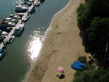 Badestelle 'Weserstrand Sandstedt' (Foto: Samtgemeinde Hagen)